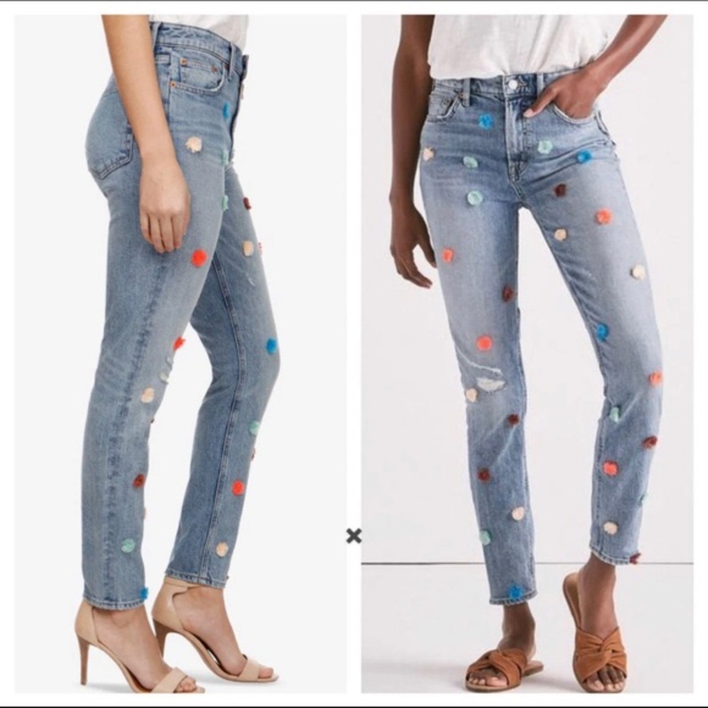 Lucky Brand Bridgette Pom-Pom Skinny Jeans